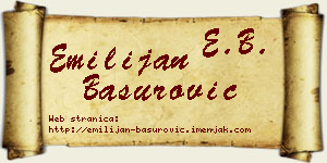 Emilijan Basurović vizit kartica